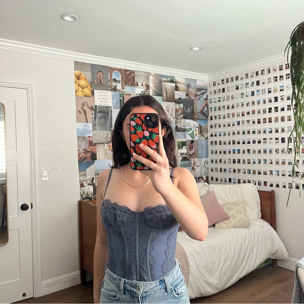 Blue Urban Outfitters Corset Top